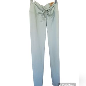 NWT Victoria's Secret Pink Iceberg Green Adjustable Waist Ruched Leggings Size M